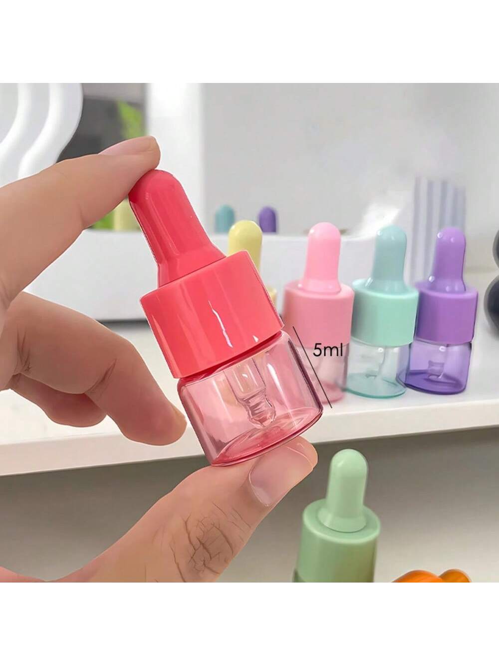 5 Pcs 5ml 10ml Colored Glass D - Juice Bottle Dropper ulasan dan harga