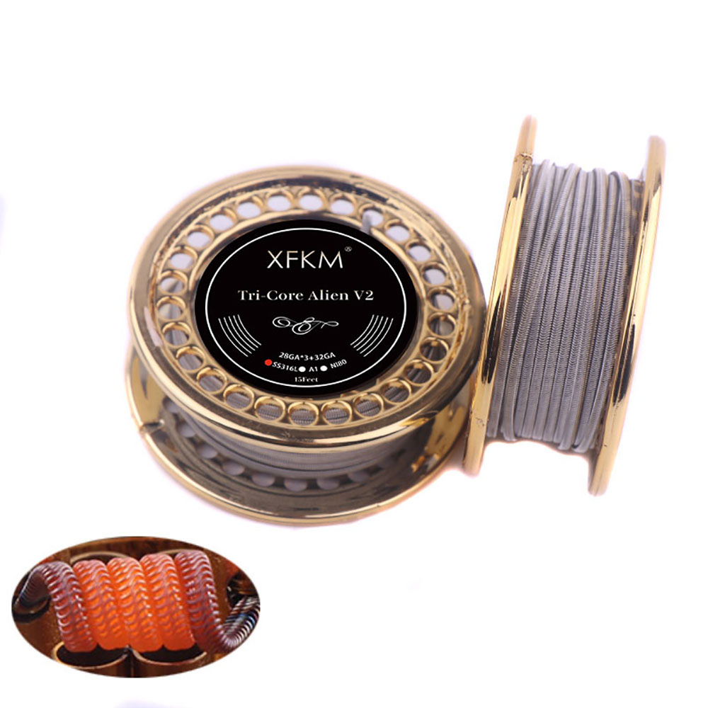 XFKM 5M/roll NI80/A1/SS316L Al - Clapton Wire Pre Built ulasan dan harga