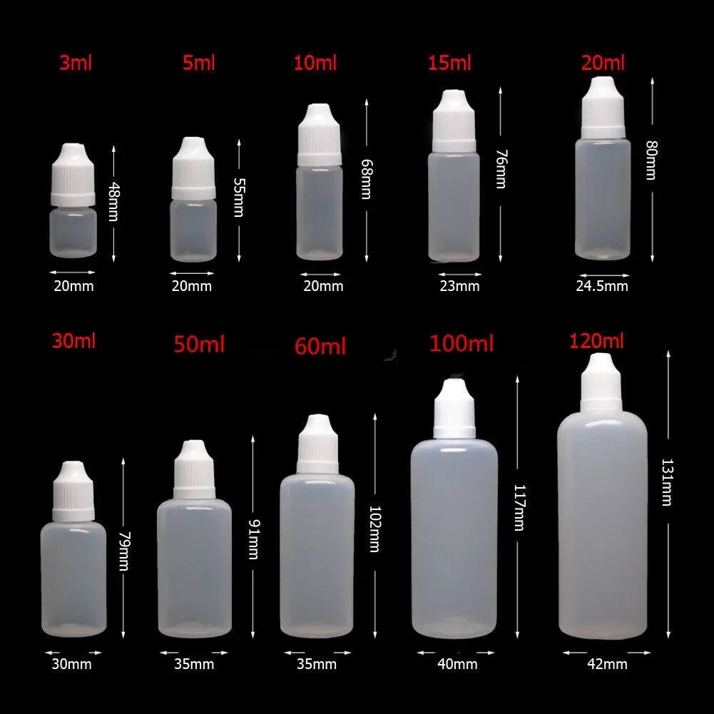 5pcs 3/5/10/15/20/30/50/60/100 - Juice Bottle Dropper ulasan dan harga