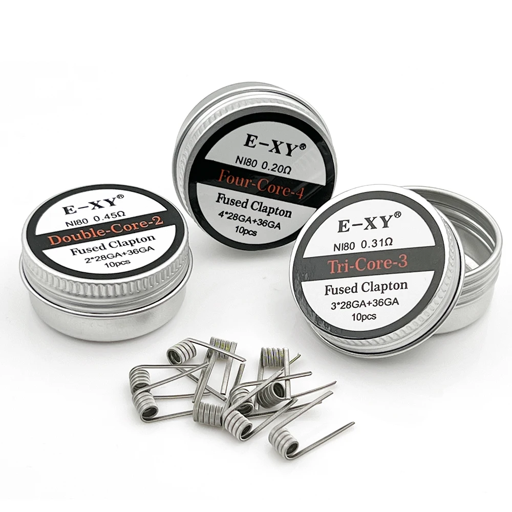 10pcs/box Ni80 Prebuilt Coil 2 - Clapton Wire Pre Built ulasan dan harga