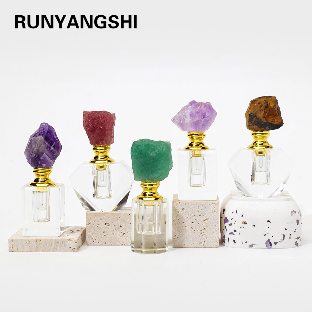 1PC Natural Amethyst Crystal C - Juice Bottle Dropper ulasan dan harga
