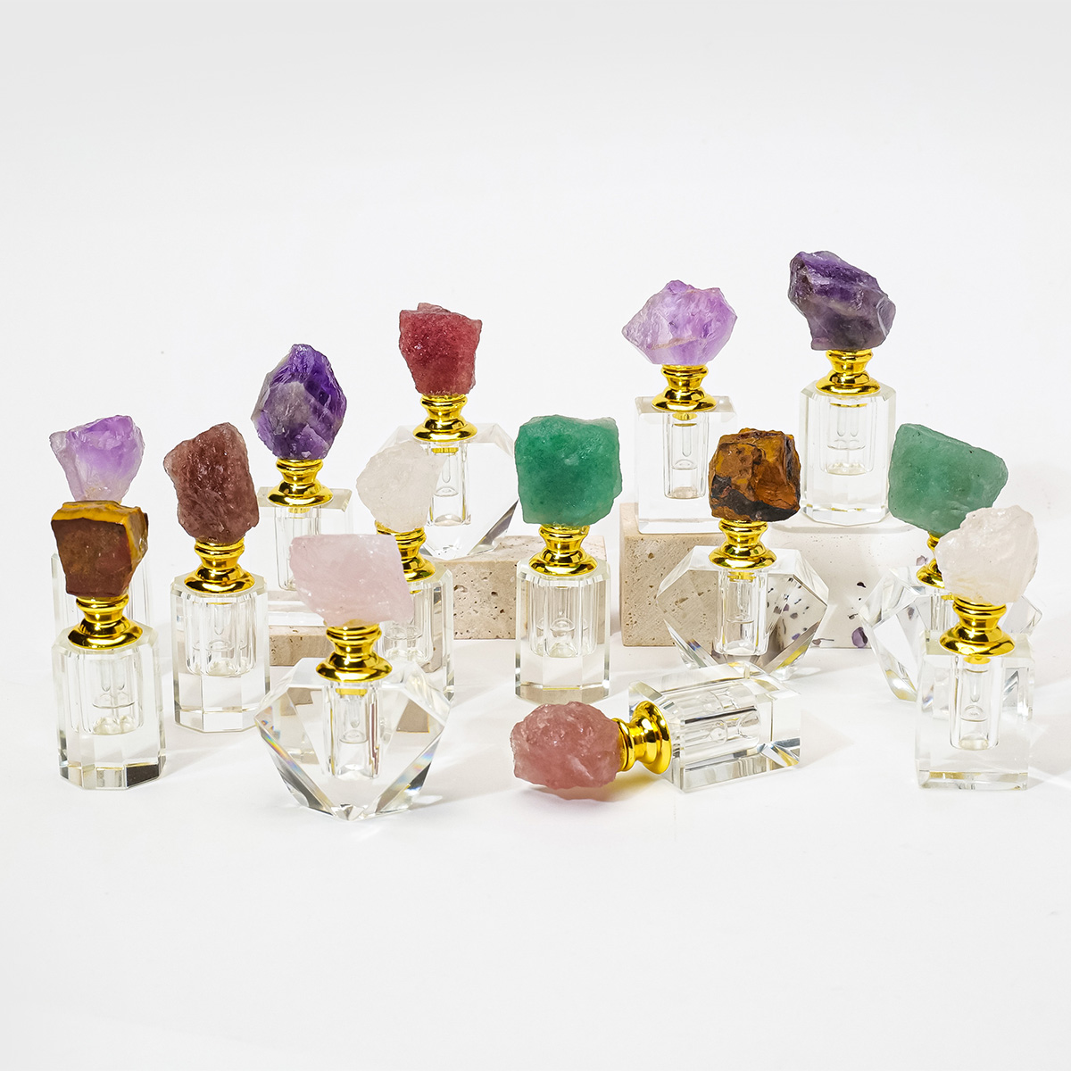 1PC Natural Amethyst Crystal C - Juice Bottle Dropper ulasan dan harga