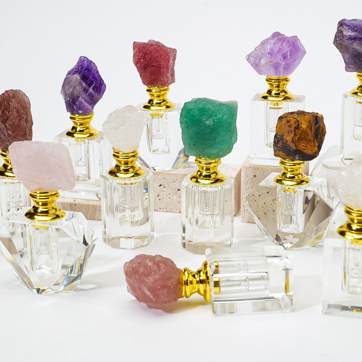 1PC Natural Amethyst Crystal C - Juice Bottle Dropper ulasan dan harga