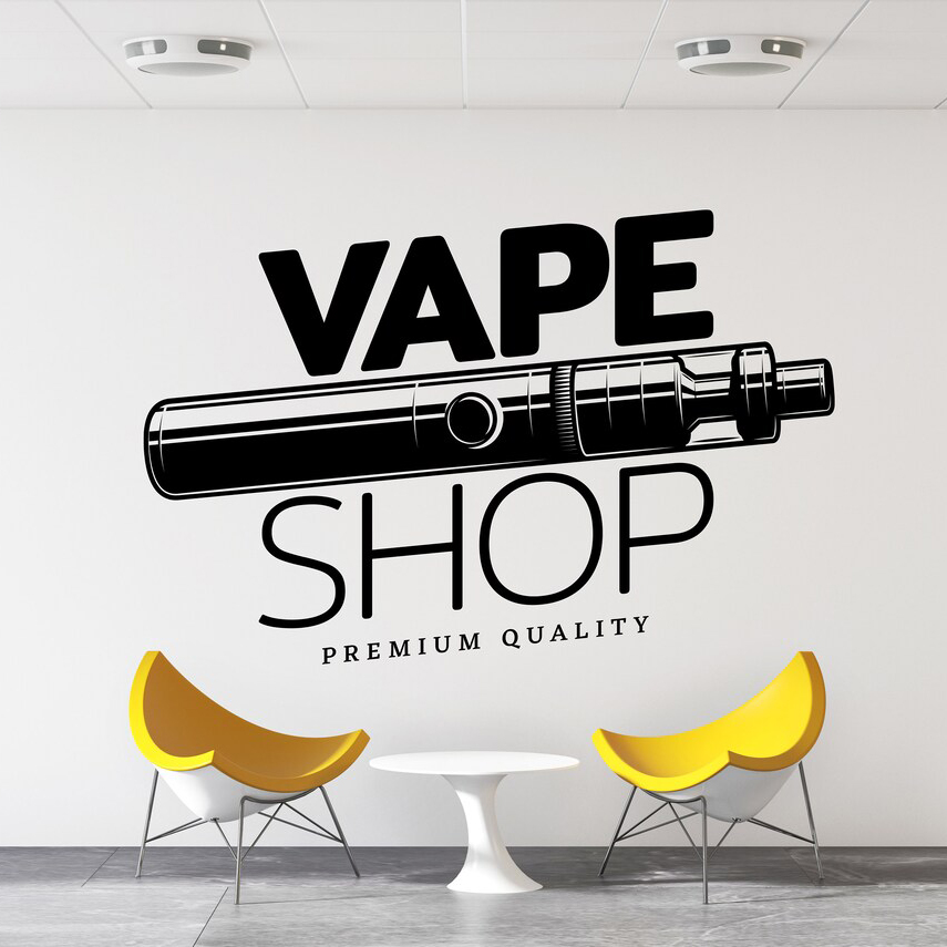 Vape Shop Wall Decal Window St - Vaping Store ulasan dan harga