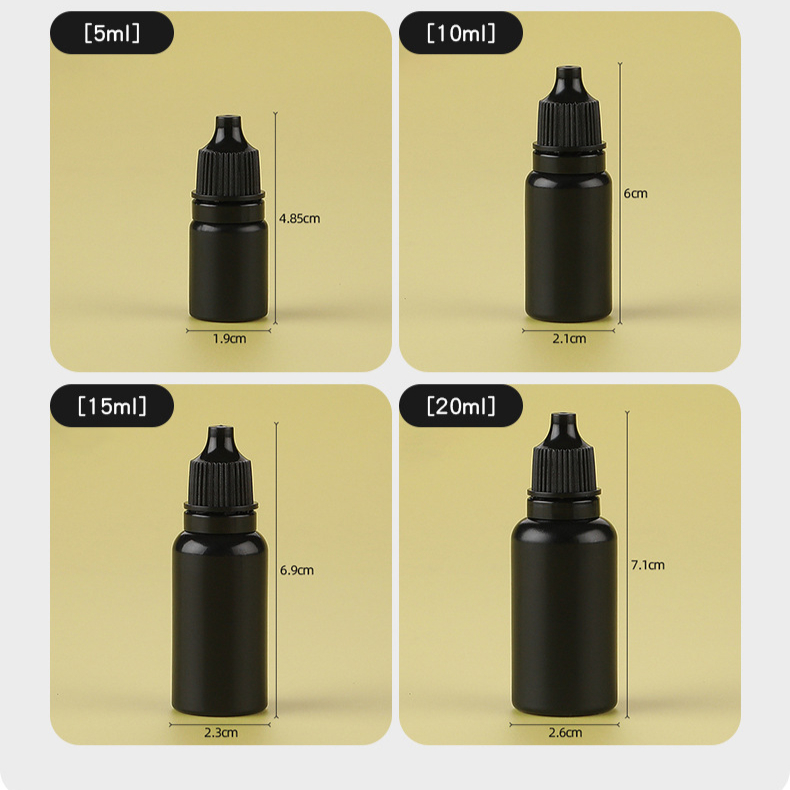 5pcs 5-20ml Black Plastic Bott - Juice Bottle Dropper ulasan dan harga