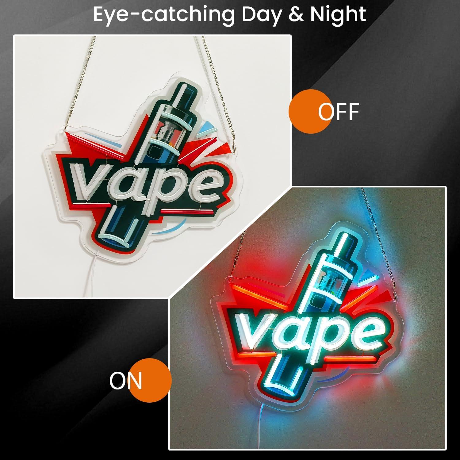 Vape Neon Sign USB Dimmable LE - Vaping Store ulasan dan harga