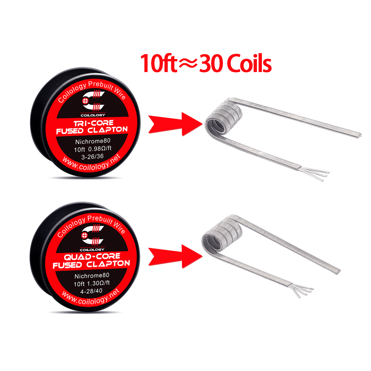 10ft Prebuilt wire Tricore/qua - Clapton Wire Pre Built ulasan dan harga