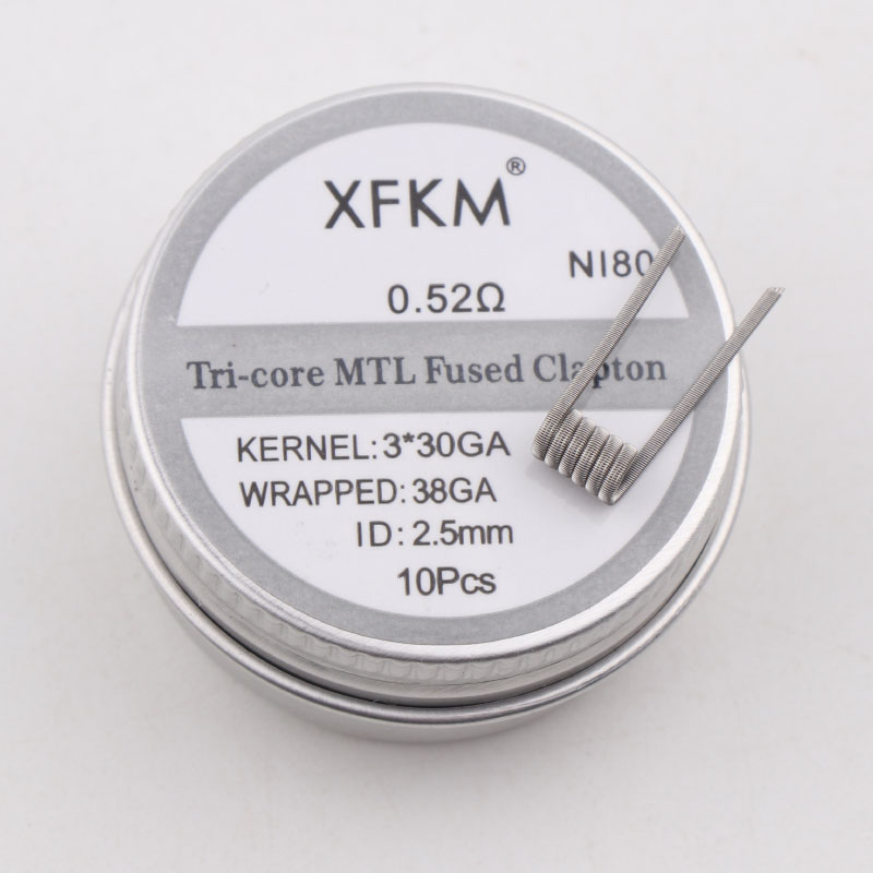 NEW XFKM 10PCS/box NI80/A1/SS3 - Clapton Wire Pre Built ulasan dan harga