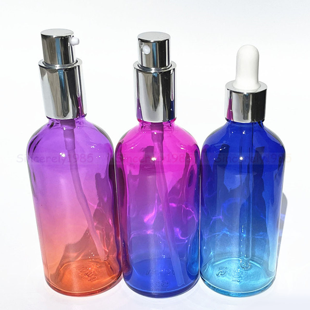1X 3x 100ml Gradient Color Gla - Juice Bottle Dropper ulasan dan harga