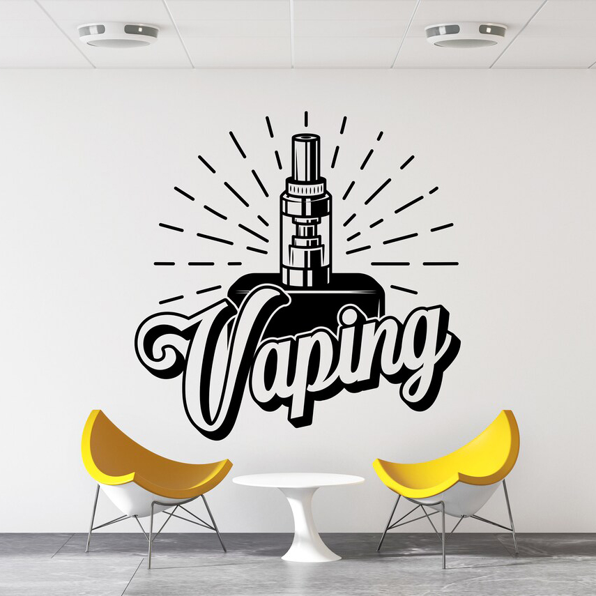 Vape Shop Wall Decal Window St - Vaping Store ulasan dan harga