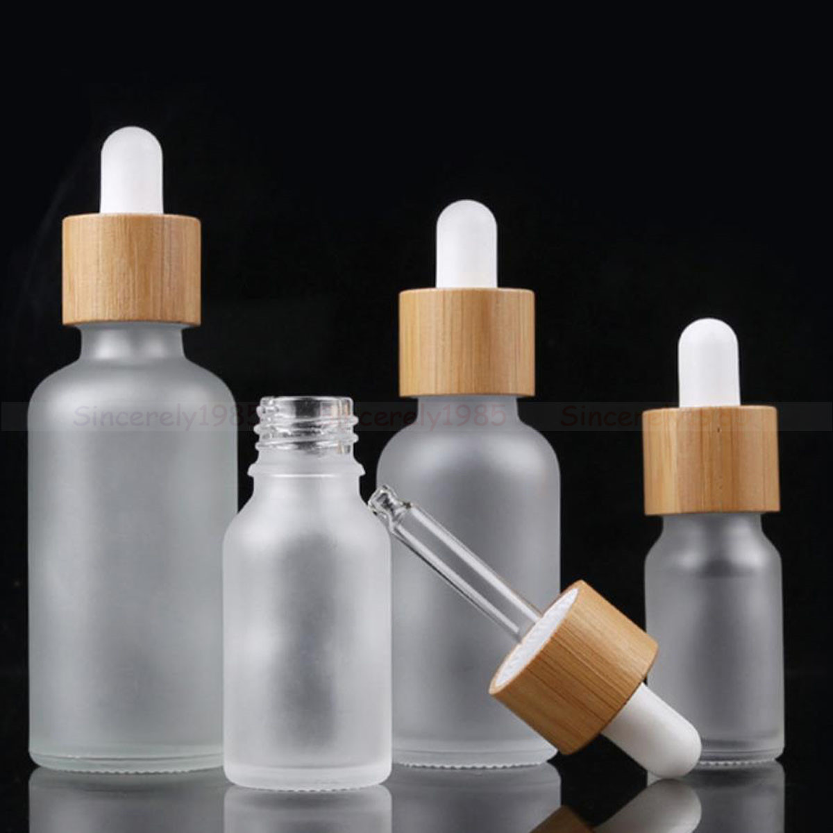 5X 10X Frosted Clear White Gla - Juice Bottle Dropper ulasan dan harga
