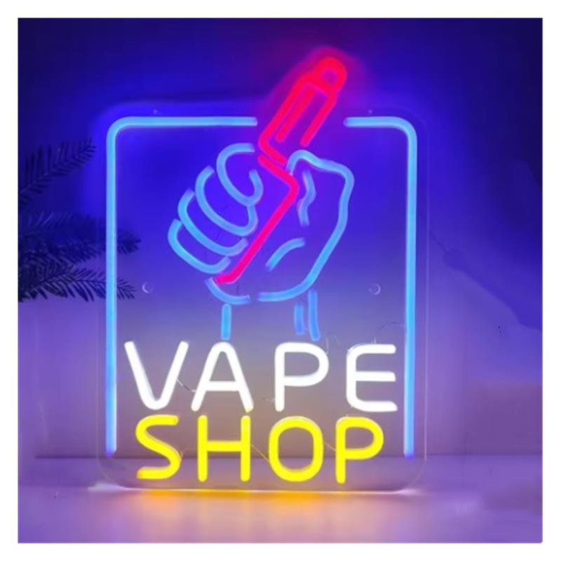 Vape Shop Neon Sign Hand Holdi - Vaping Store ulasan dan harga