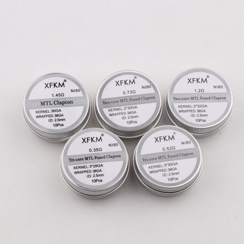 NEW XFKM 10PCS/box NI80/A1/SS3 - Clapton Wire Pre Built ulasan dan harga