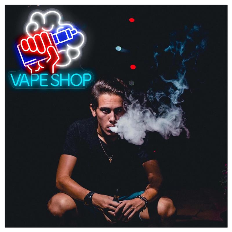 Vape Shop Neon Sign Hand Holdi - Vaping Store ulasan dan harga