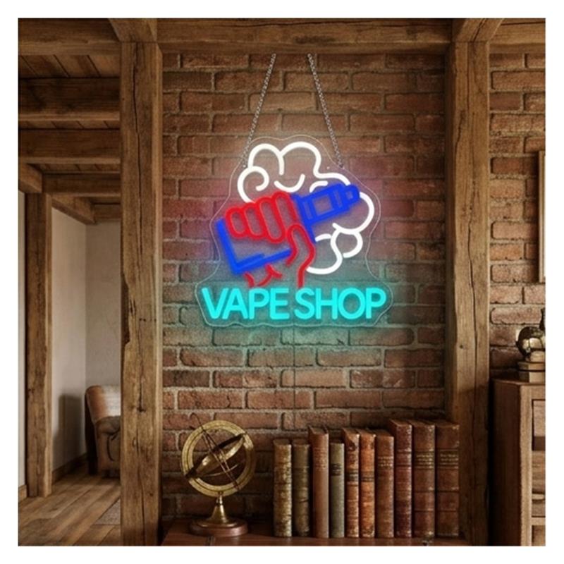 Vape Shop Neon Sign Hand Holdi - Vaping Store ulasan dan harga